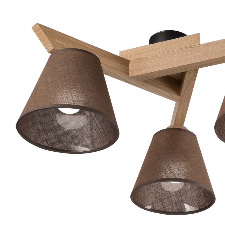 Brilagi - Surface-mounted chandelier ANTHONY 3xE14/40W/230V oak/brown