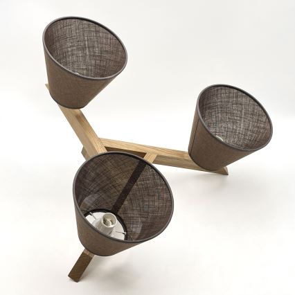 Brilagi - Surface-mounted chandelier ANTHONY 3xE14/40W/230V oak/brown