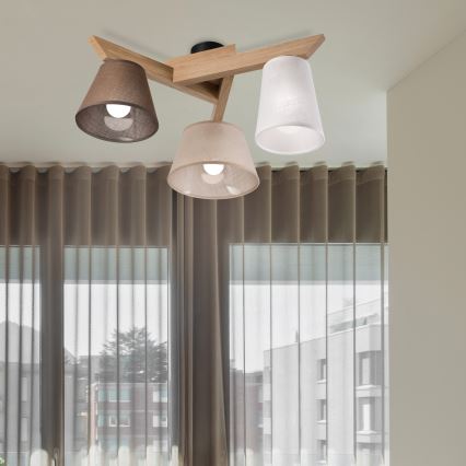 Brilagi - Surface-mounted chandelier ANTHONY 3xE14/40W/230V oak
