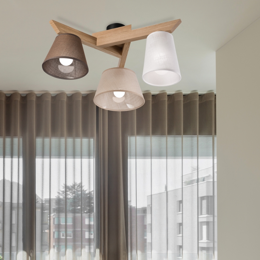 Brilagi - Surface-mounted chandelier ANTHONY 3xE14/40W/230V oak
