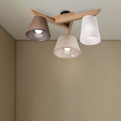 Brilagi - Surface-mounted chandelier ANTHONY 3xE14/40W/230V oak