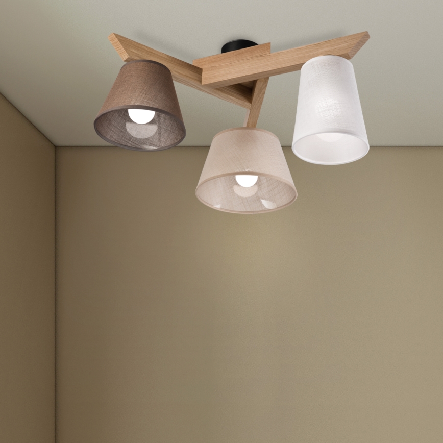 Brilagi - Surface-mounted chandelier ANTHONY 3xE14/40W/230V oak