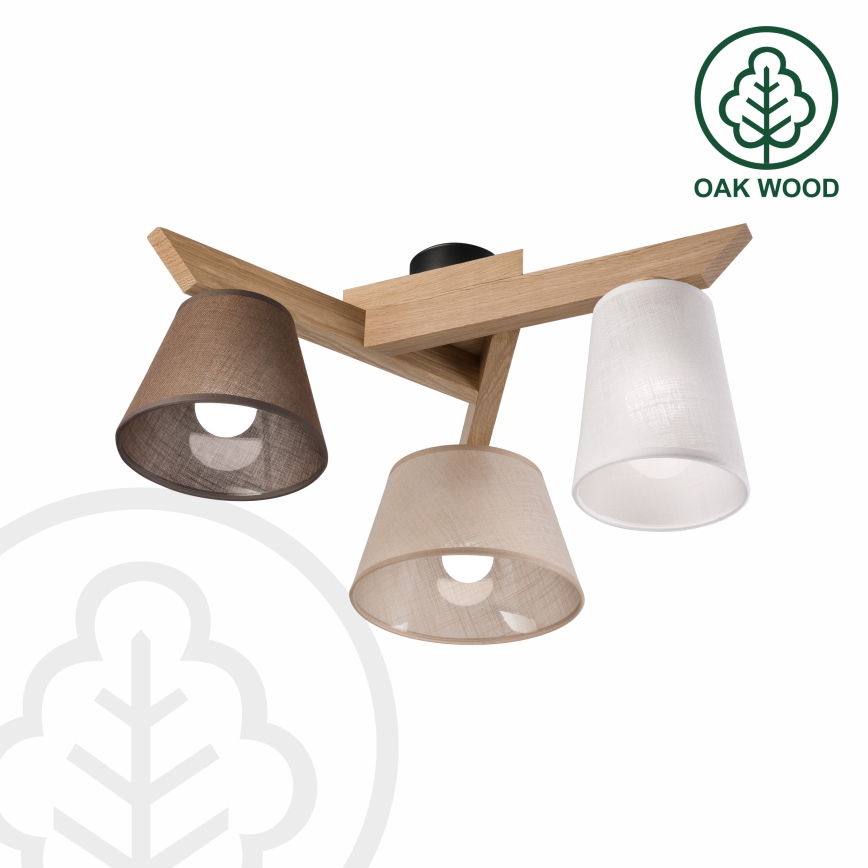 Brilagi - Surface-mounted chandelier ANTHONY 3xE14/40W/230V oak