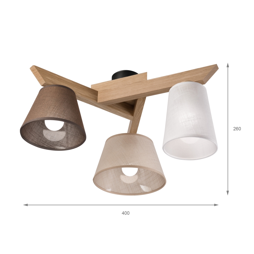 Brilagi - Surface-mounted chandelier ANTHONY 3xE14/40W/230V oak