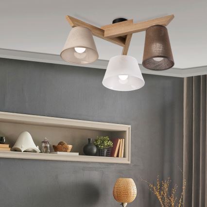 Brilagi - Surface-mounted chandelier ANTHONY 3xE14/40W/230V oak
