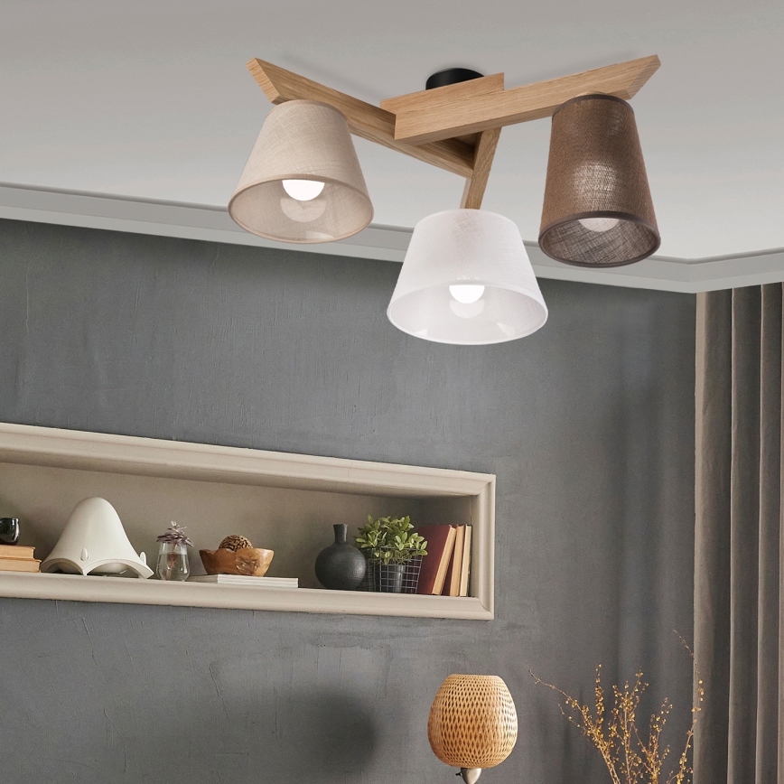 Brilagi - Surface-mounted chandelier ANTHONY 3xE14/40W/230V oak