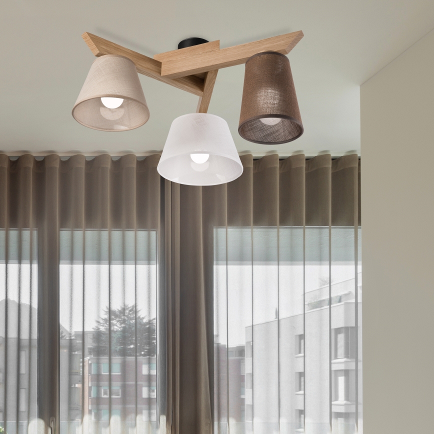 Brilagi - Surface-mounted chandelier ANTHONY 3xE14/40W/230V oak