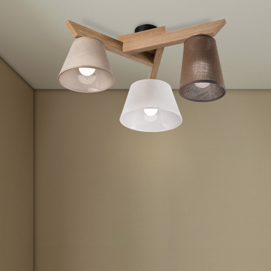 Brilagi - Surface-mounted chandelier ANTHONY 3xE14/40W/230V oak