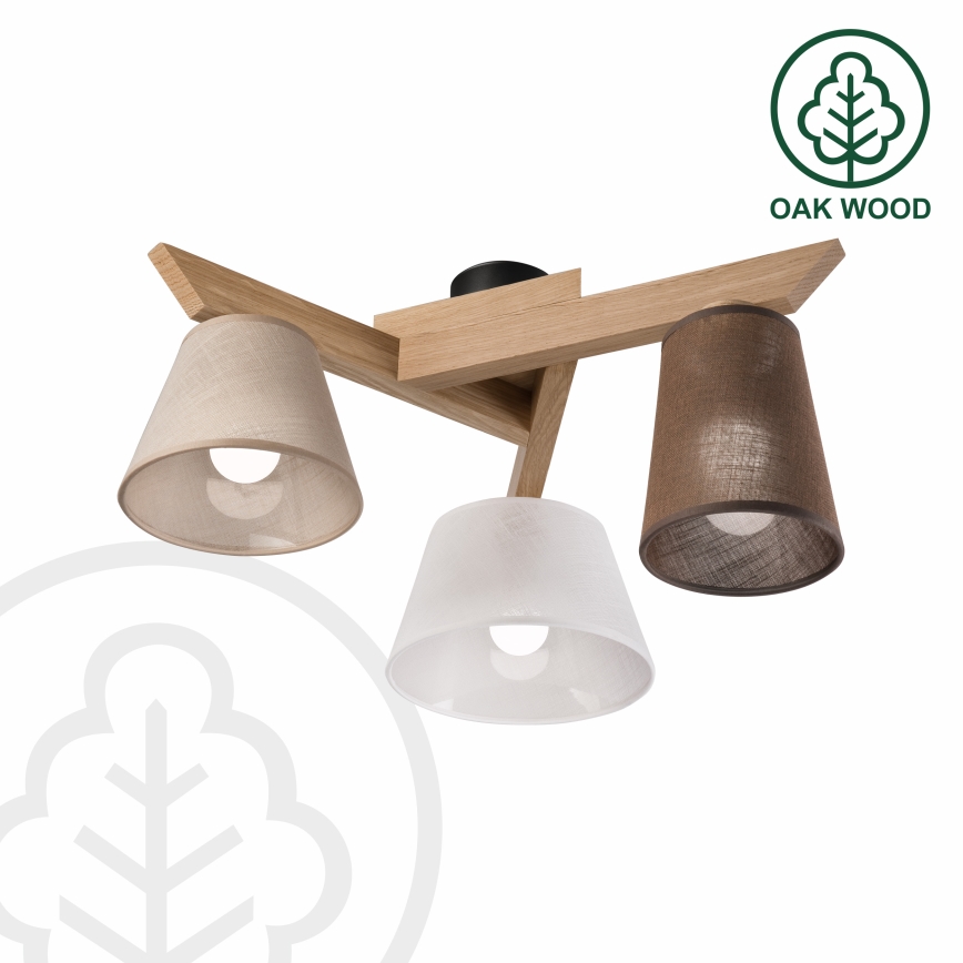 Brilagi - Surface-mounted chandelier ANTHONY 3xE14/40W/230V oak