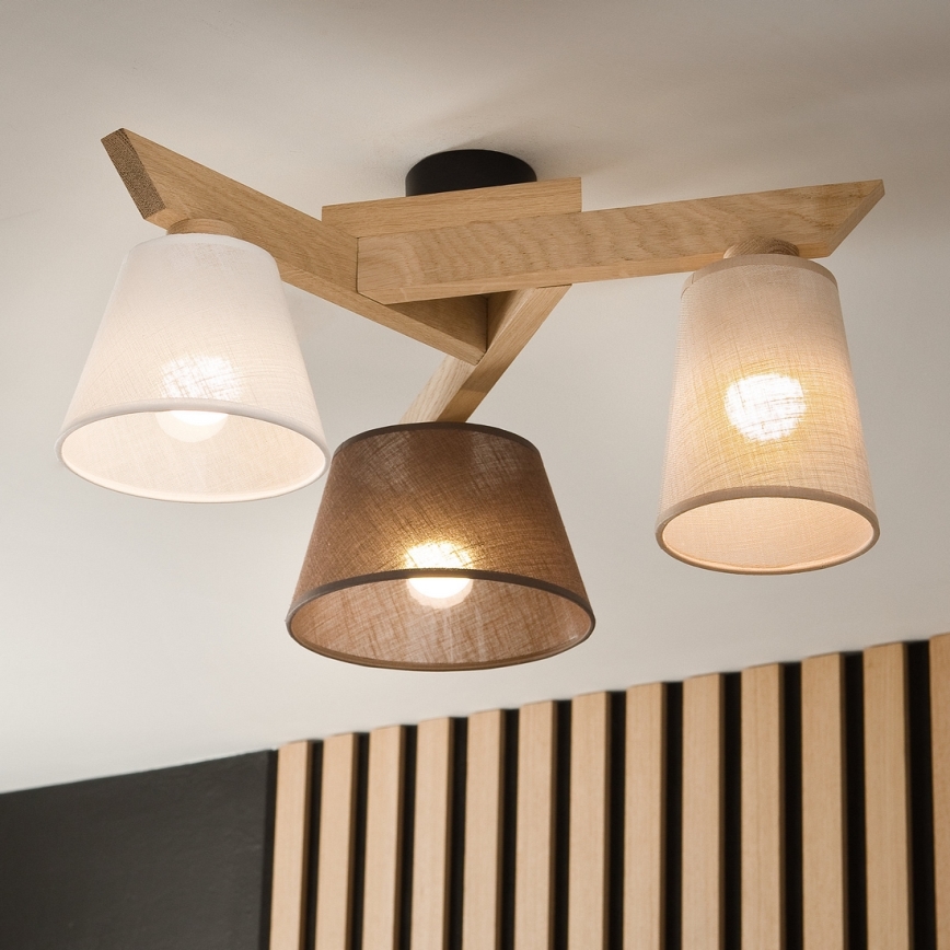 Brilagi - Surface-mounted chandelier ANTHONY 3xE14/40W/230V oak