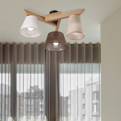 Brilagi - Surface-mounted chandelier ANTHONY 3xE14/40W/230V oak