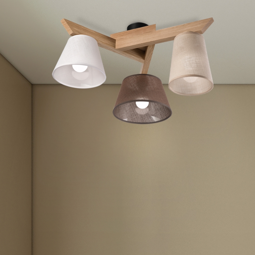 Brilagi - Surface-mounted chandelier ANTHONY 3xE14/40W/230V oak
