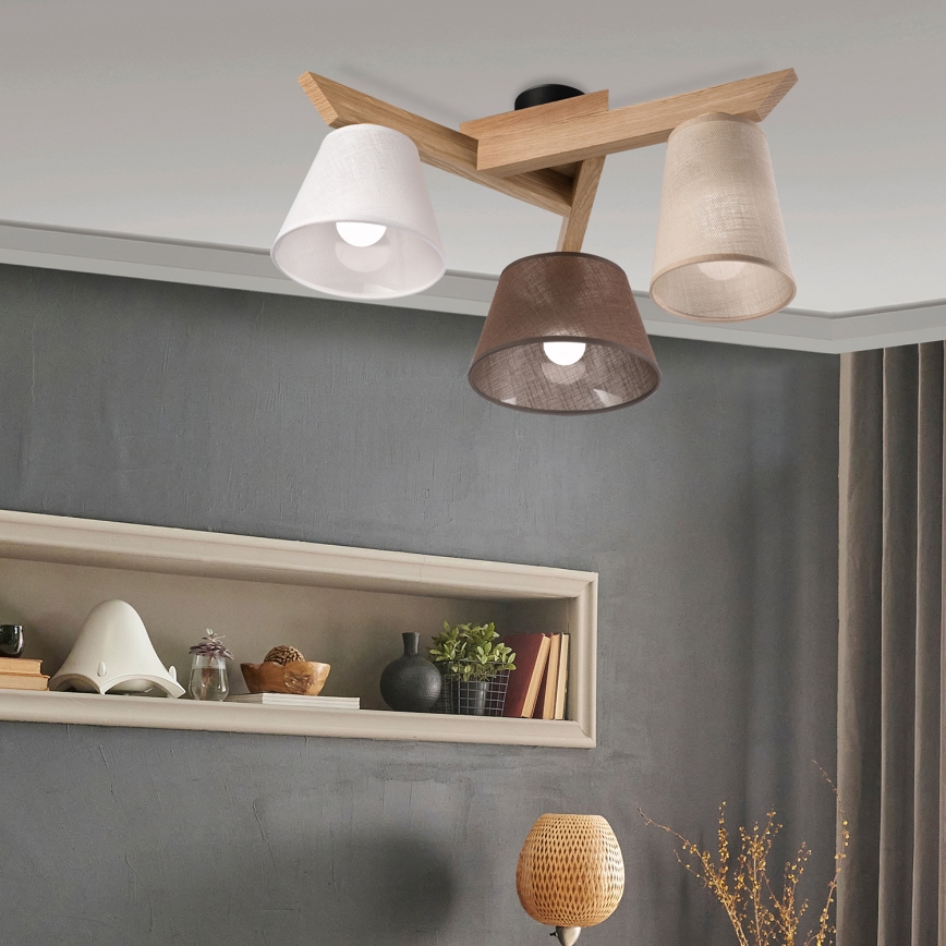 Brilagi - Surface-mounted chandelier ANTHONY 3xE14/40W/230V oak