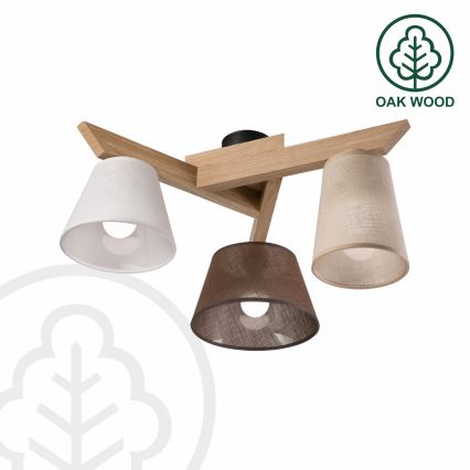 Brilagi - Surface-mounted chandelier ANTHONY 3xE14/40W/230V oak