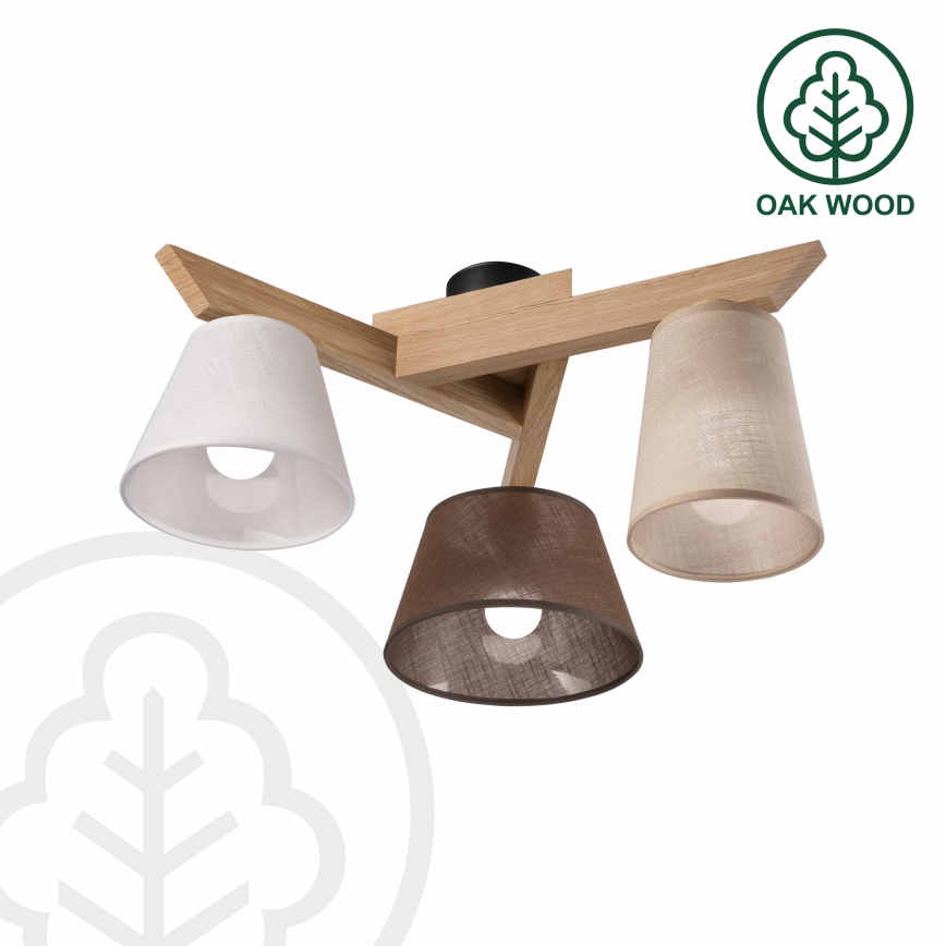 Brilagi - Surface-mounted chandelier ANTHONY 3xE14/40W/230V oak
