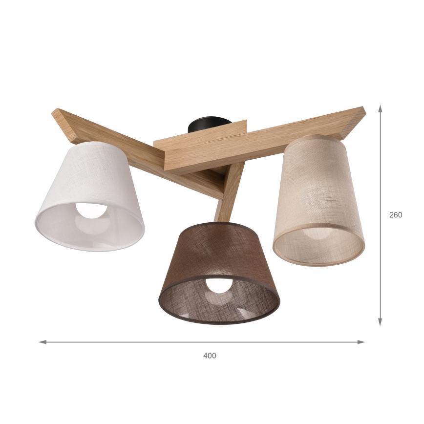 Brilagi - Surface-mounted chandelier ANTHONY 3xE14/40W/230V oak