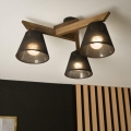 Brilagi - Surface-mounted chandelier ANTHONY 3xE14/40W/230V oak walnut/black