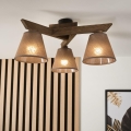 Brilagi - Surface-mounted chandelier ANTHONY 3xE14/40W/230V oak walnut/brown
