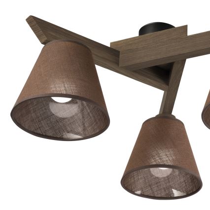 Brilagi - Surface-mounted chandelier ANTHONY 3xE14/40W/230V oak walnut/brown