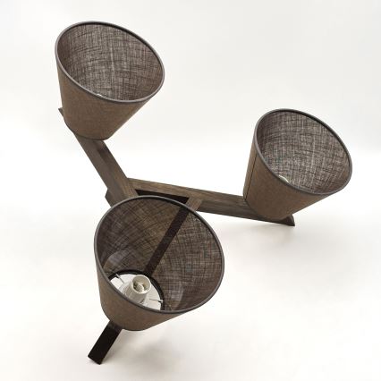 Brilagi - Surface-mounted chandelier ANTHONY 3xE14/40W/230V oak walnut/brown