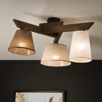 Brilagi - Surface-mounted chandelier ANTHONY 3xE14/40W/230V oak walnut