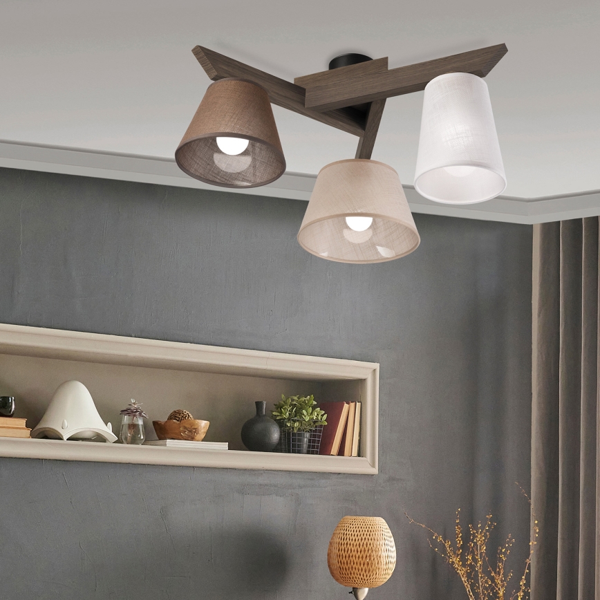 Brilagi - Surface-mounted chandelier ANTHONY 3xE14/40W/230V oak walnut