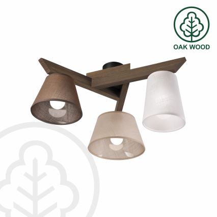 Brilagi - Surface-mounted chandelier ANTHONY 3xE14/40W/230V oak walnut