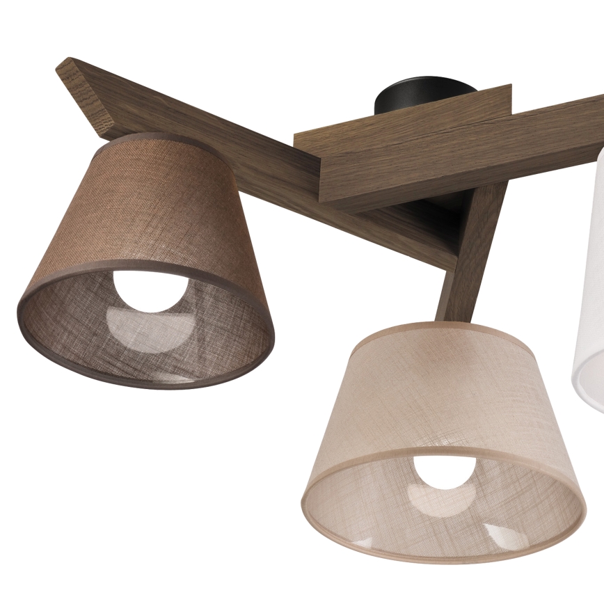 Brilagi - Surface-mounted chandelier ANTHONY 3xE14/40W/230V oak walnut