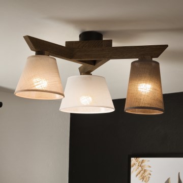 Brilagi - Surface-mounted chandelier ANTHONY 3xE14/40W/230V oak walnut