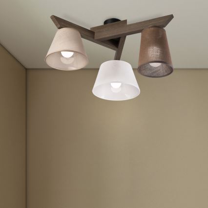 Brilagi - Surface-mounted chandelier ANTHONY 3xE14/40W/230V oak walnut