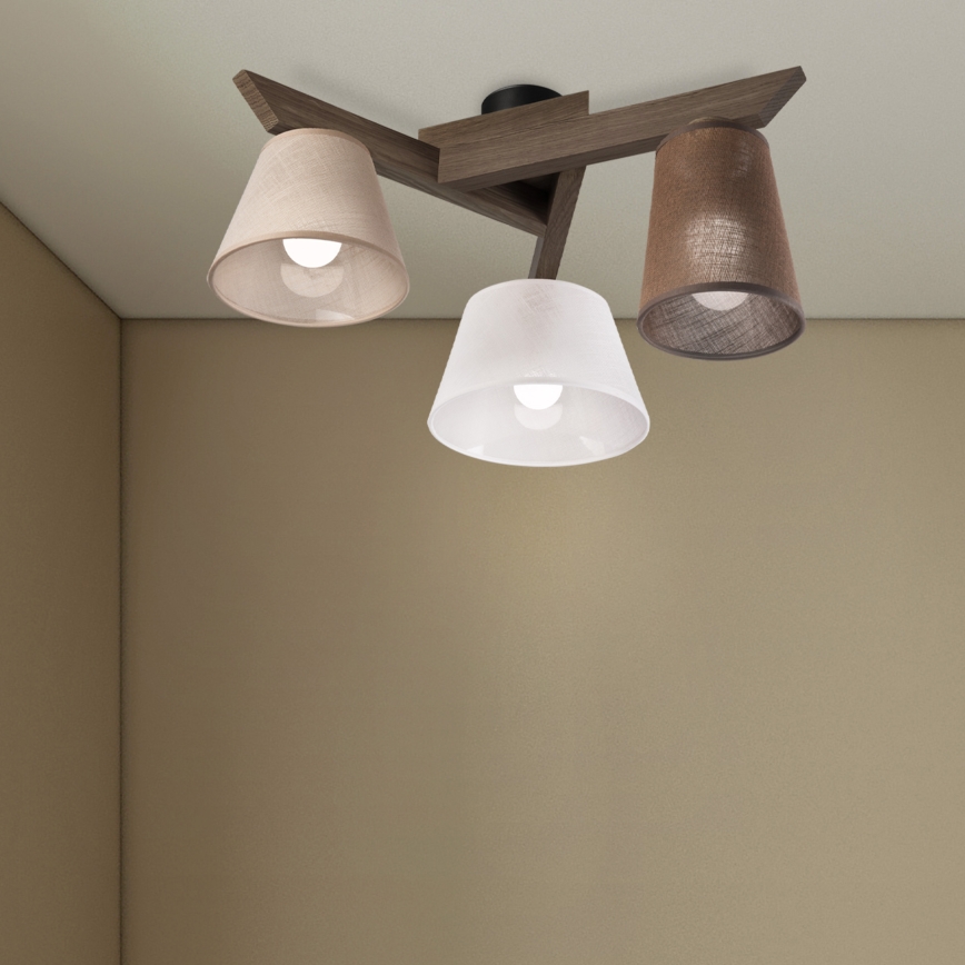 Brilagi - Surface-mounted chandelier ANTHONY 3xE14/40W/230V oak walnut