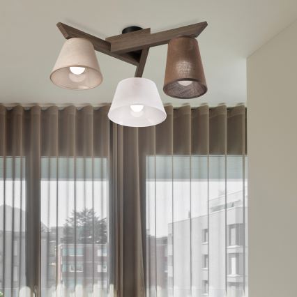 Brilagi - Surface-mounted chandelier ANTHONY 3xE14/40W/230V oak walnut