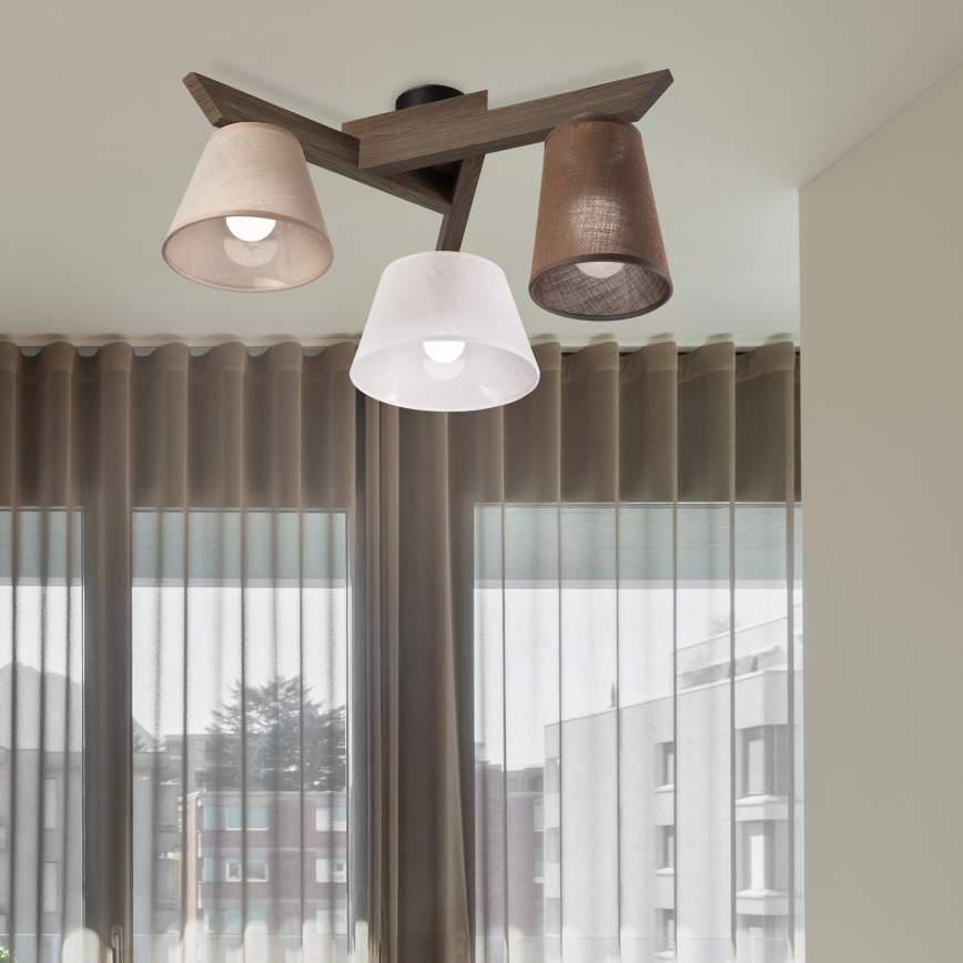 Brilagi - Surface-mounted chandelier ANTHONY 3xE14/40W/230V oak walnut