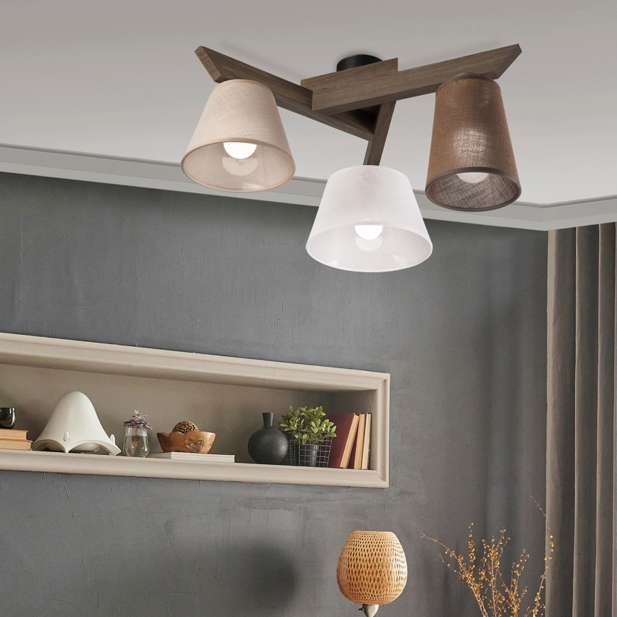 Brilagi - Surface-mounted chandelier ANTHONY 3xE14/40W/230V oak walnut
