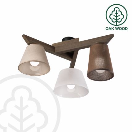 Brilagi - Surface-mounted chandelier ANTHONY 3xE14/40W/230V oak walnut