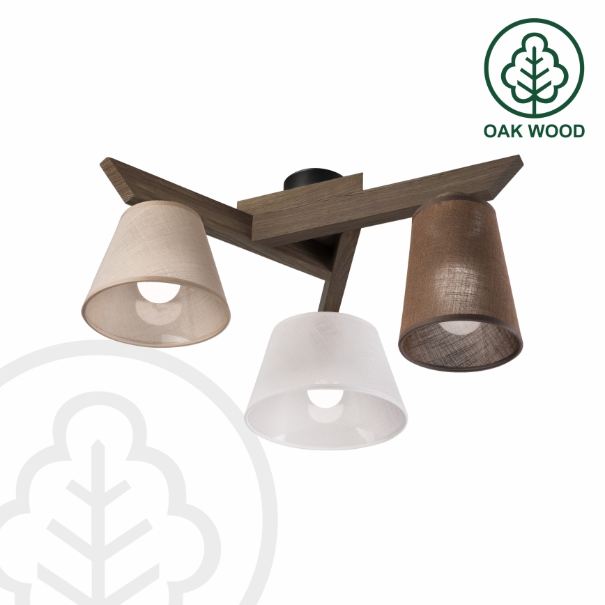 Brilagi - Surface-mounted chandelier ANTHONY 3xE14/40W/230V oak walnut