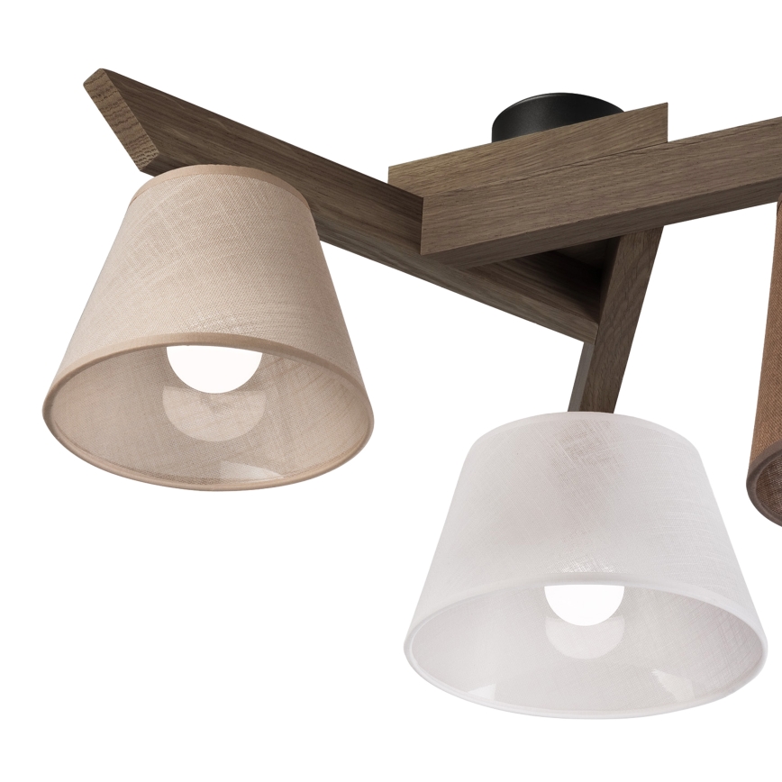 Brilagi - Surface-mounted chandelier ANTHONY 3xE14/40W/230V oak walnut