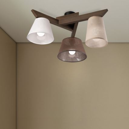 Brilagi - Surface-mounted chandelier ANTHONY 3xE14/40W/230V oak walnut