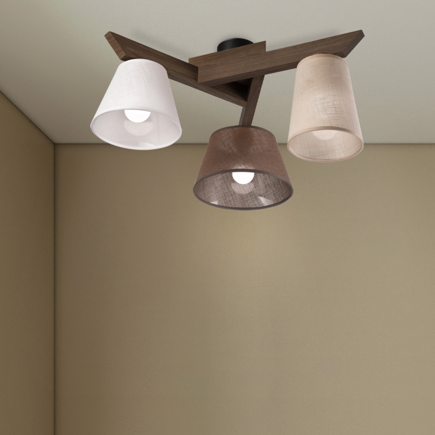 Brilagi - Surface-mounted chandelier ANTHONY 3xE14/40W/230V oak walnut