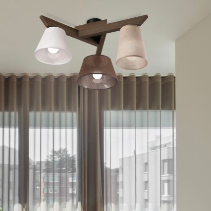 Brilagi - Surface-mounted chandelier ANTHONY 3xE14/40W/230V oak walnut
