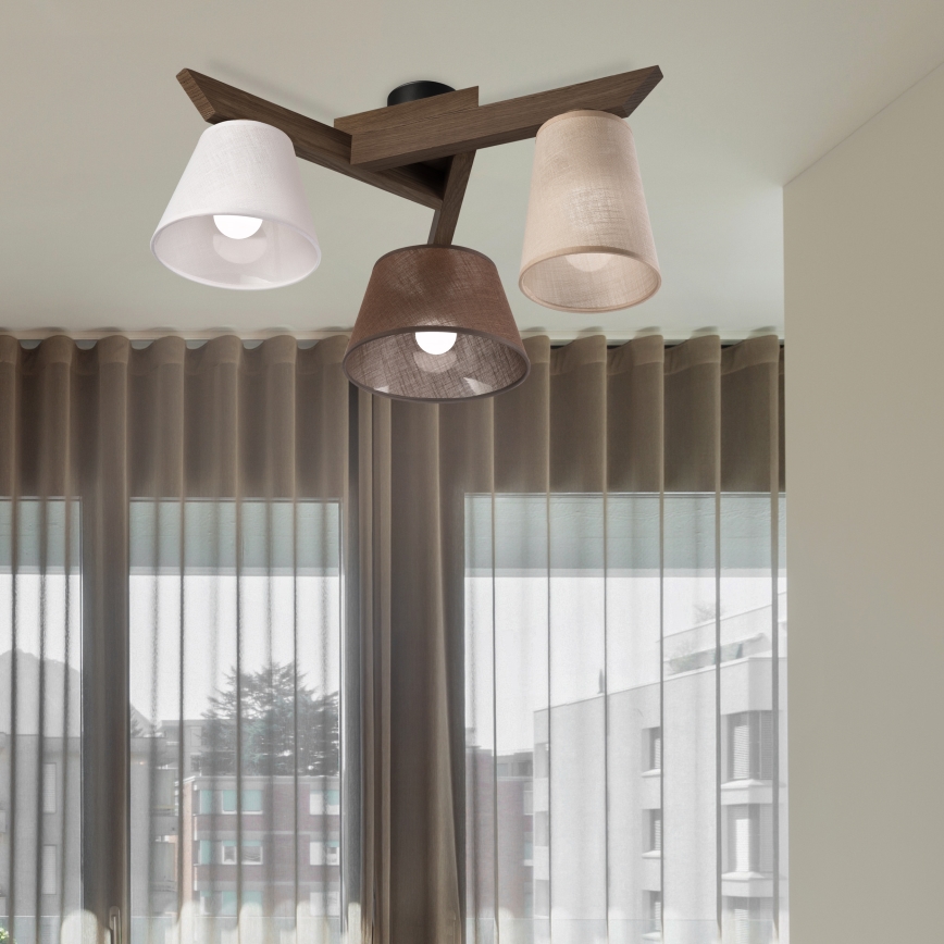 Brilagi - Surface-mounted chandelier ANTHONY 3xE14/40W/230V oak walnut