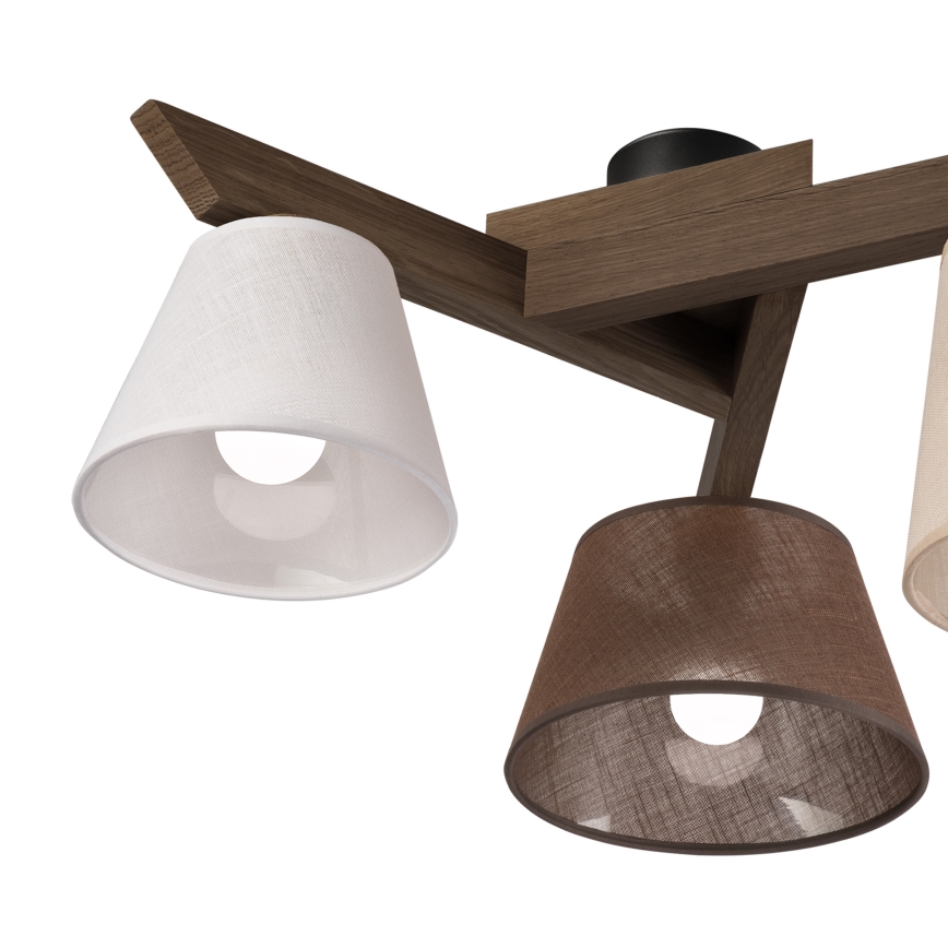 Brilagi - Surface-mounted chandelier ANTHONY 3xE14/40W/230V oak walnut