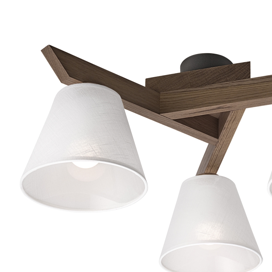 Brilagi - Surface-mounted chandelier ANTHONY 3xE14/40W/230V oak walnut/white