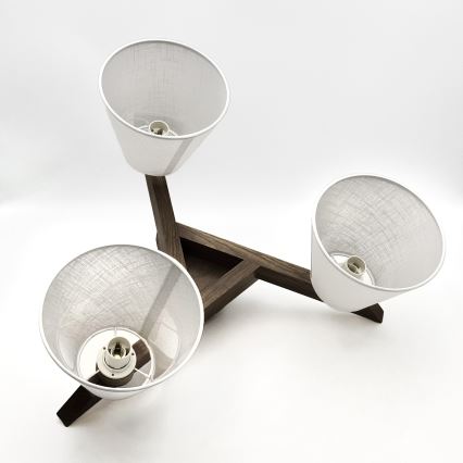 Brilagi - Surface-mounted chandelier ANTHONY 3xE14/40W/230V oak walnut/white