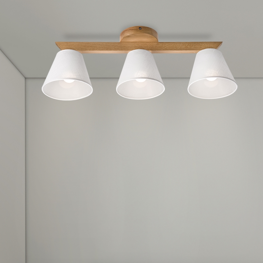 Brilagi - Surface-mounted chandelier ANTHONY 3xE14/40W/230V oak/white