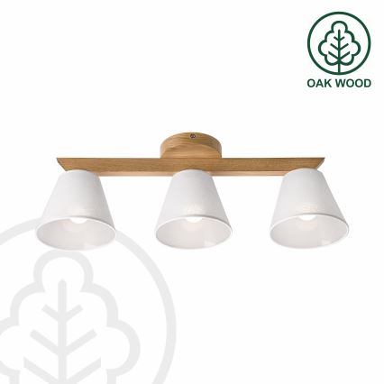 Brilagi - Surface-mounted chandelier ANTHONY 3xE14/40W/230V oak/white
