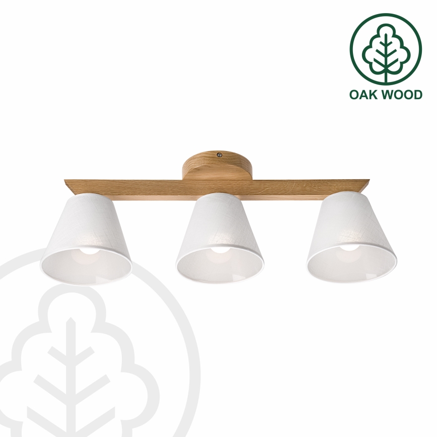 Brilagi - Surface-mounted chandelier ANTHONY 3xE14/40W/230V oak/white