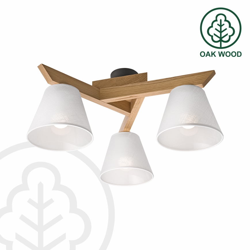 Brilagi - Surface-mounted chandelier ANTHONY 3xE14/40W/230V oak/white