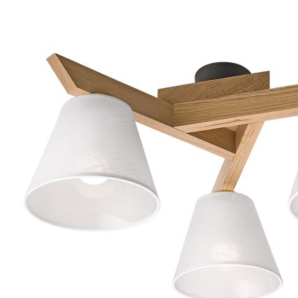 Brilagi - Surface-mounted chandelier ANTHONY 3xE14/40W/230V oak/white