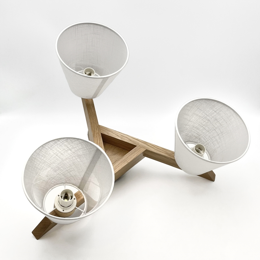 Brilagi - Surface-mounted chandelier ANTHONY 3xE14/40W/230V oak/white